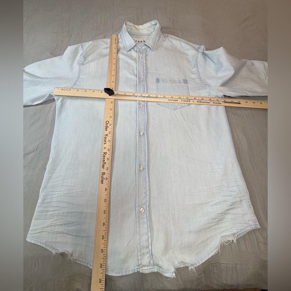 Frank & Eileen‎ Luke Shirt Chambray Button Up Men’s Small Blue - Picture 9 of 16